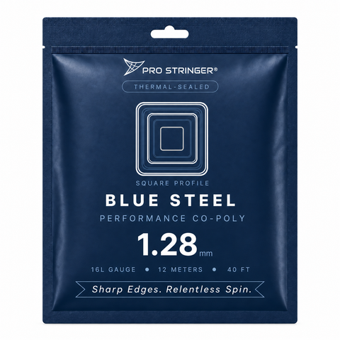 Blue Steel polyester tennis string reel