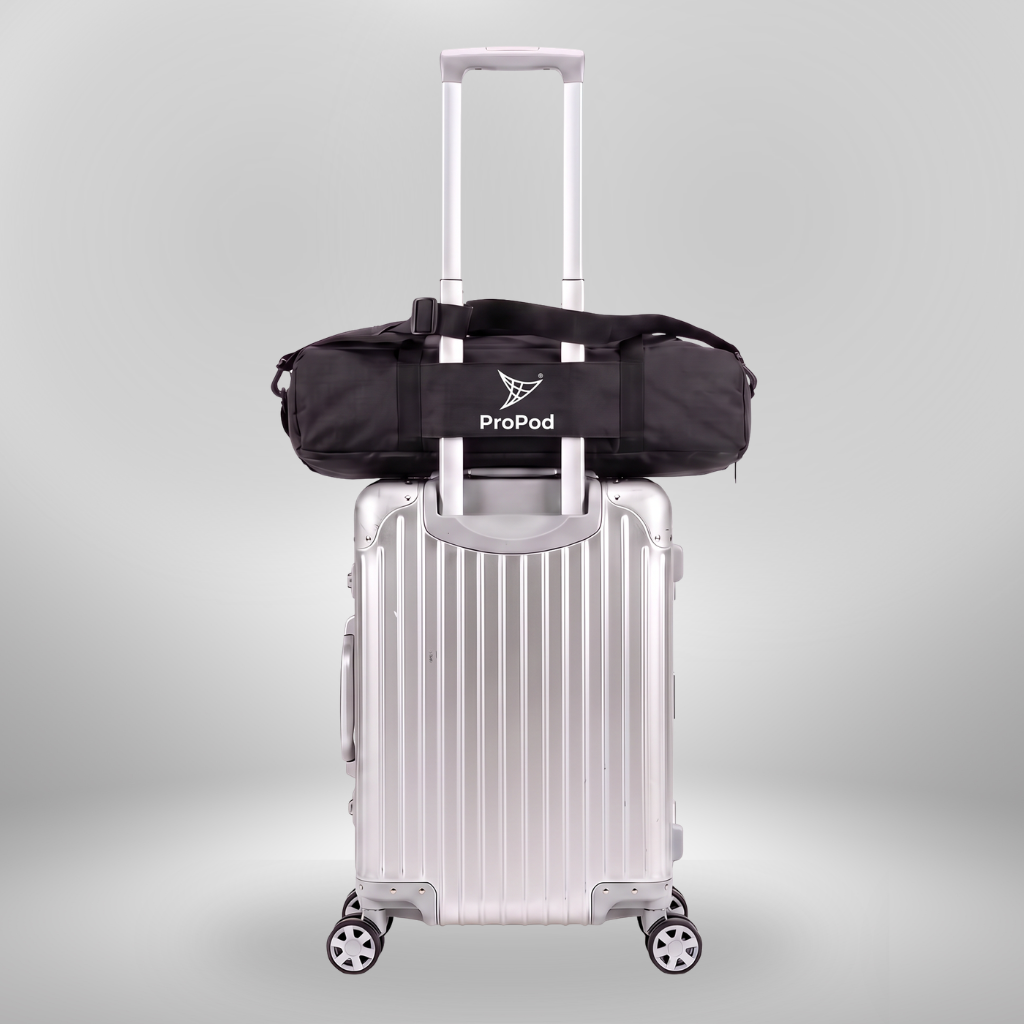 ProPod carry bag on a carry-on suitcase
