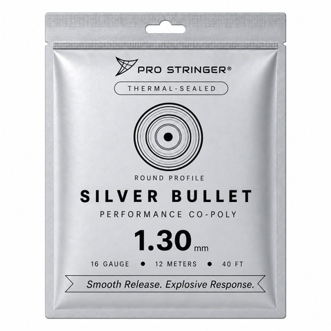 Silver Bullet polyester tennis string reel