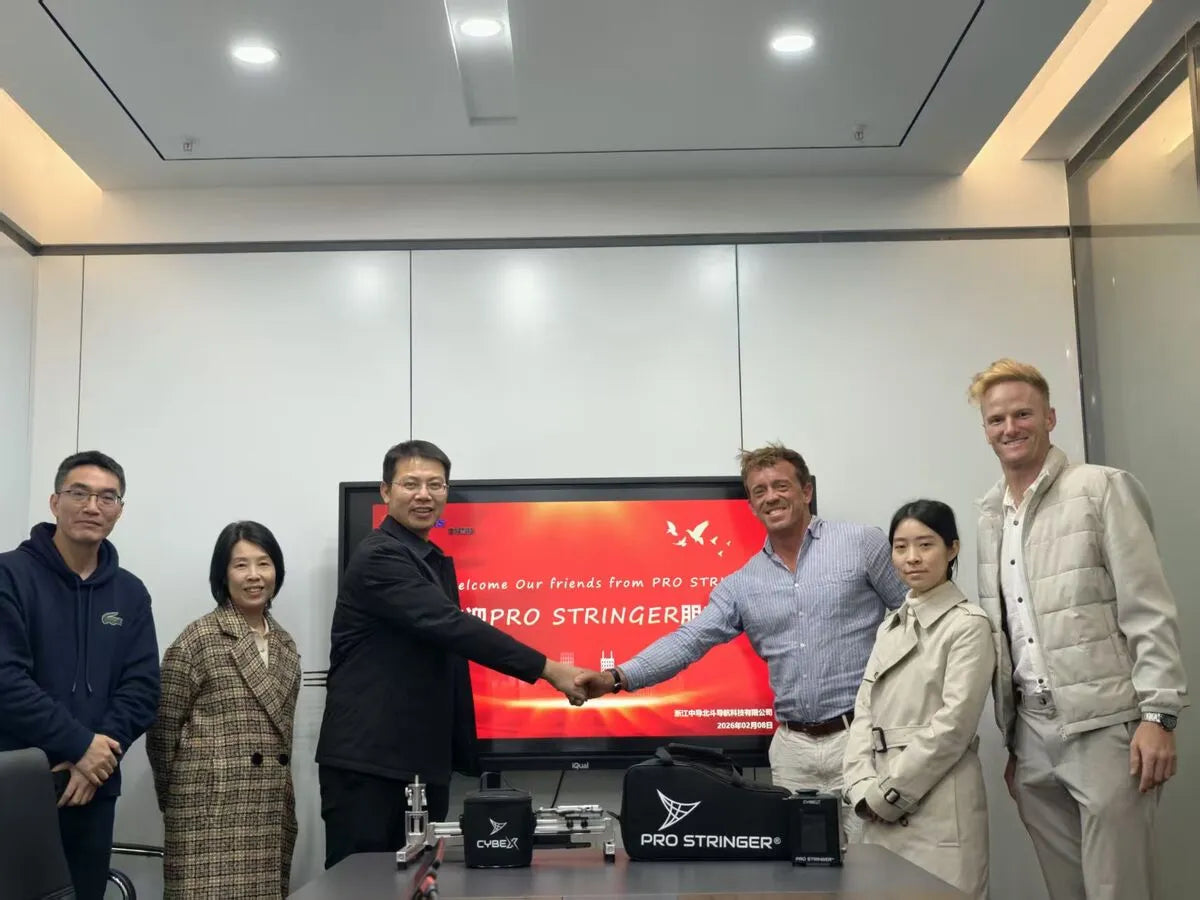 The Pro Stringer team with partners in Zhejiang, China