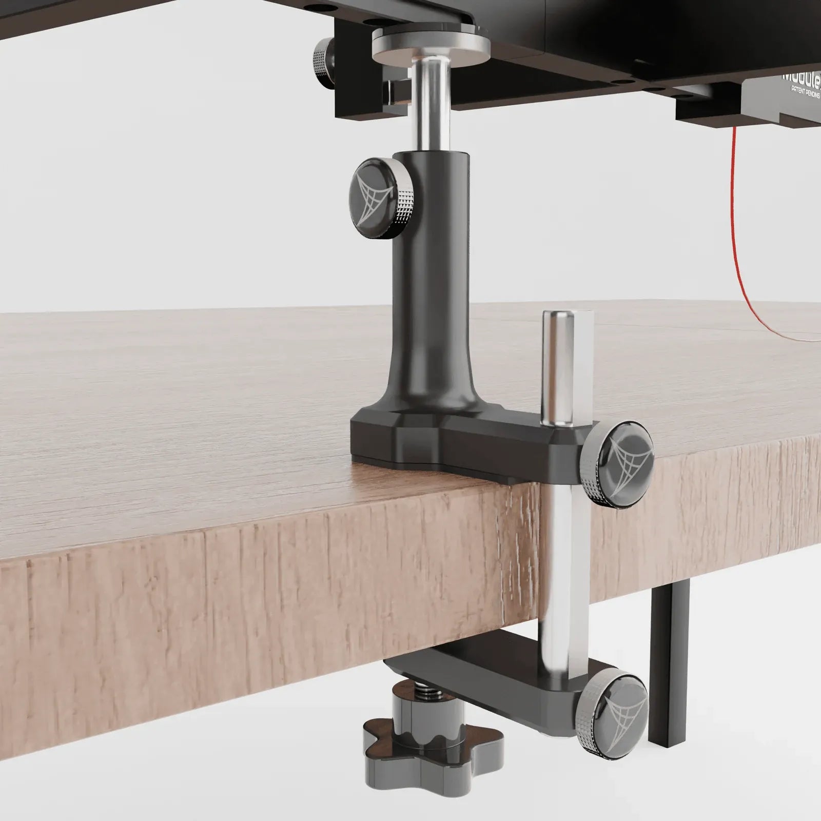 Pro Stringer table clamp holding the machine to a table edge